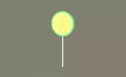 Lemon candy  Low-poly 3D model