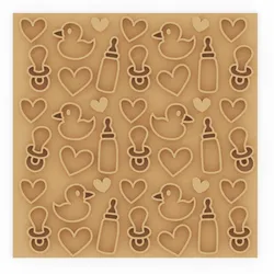 Little Duck - Baby Shower Cookie Texture Plate