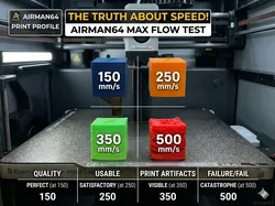 Max Flow & Speed Stress Test (150-500 mm/s) - Free 3D Print Model