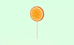 Orange candy  Low-poly 3D model