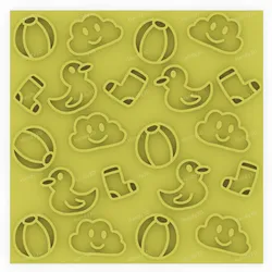 Playtime - Baby Shower Cookie Texture Plate