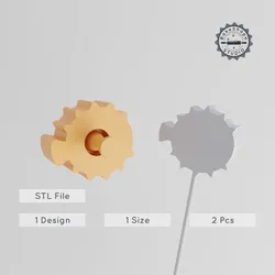 Puffer Fish Cake Pop Mold, 2-Piece Sea Life Design, Aquatic Fish & Ocean Decor STL for 3D Printing