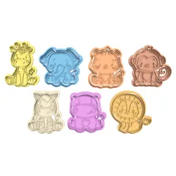 Set Jungle Animals cookie cutter cookie cutter fondant cookie cutter