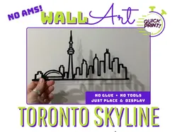 Toronto Skyline Wall Art, No AMS, Quick Print - Free 3D Print Model