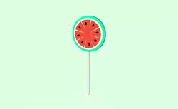 Watermelon candy Low-poly 3D model
