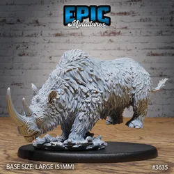 Woolly Rhino Stomp / Rhinocero / Arctic Beast / Horned Snow Creature / Frozen Wild Animal /  Ice Age Encounter