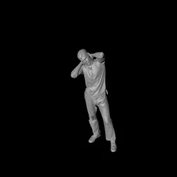 1/64 3D digital character model of a boy in a daze