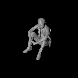 1/64 Sitting and smiling boy 3D digital character model