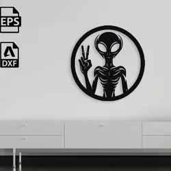 Alien Peace Sign Wall Decor
