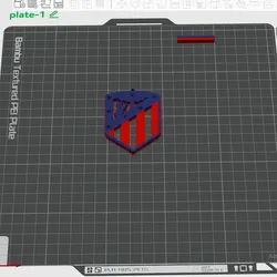 Atlético de Madrid keychain - 3D Minimalist Design