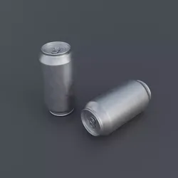 Cans Bottle Low-poly 3D model