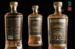 Castle and Key Bottle Whiskey Alcohol Bar  3D model