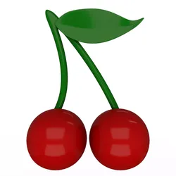 Cherry Emoji Low-poly 3D model