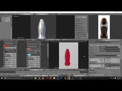 Coca cola bottle and glass 3D model