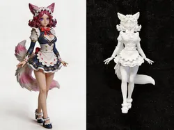 Daji Two Tails - Free 3D Print Model