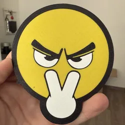 Eyes are here emoji coaster
