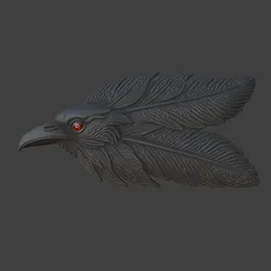 Gothic Crow Brooch