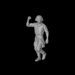Ground support staff -- issuing instructions 3D digital character model