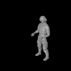 Ground support staff - talking 3D digital character model