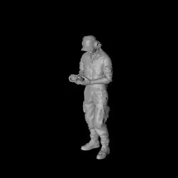 Ground support staff - view data 3D digital character model