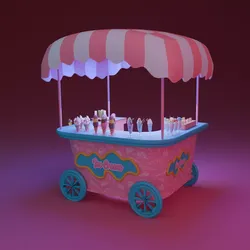 Ice Cream Cart 3D model