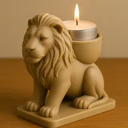 Lion Tealight Candle Holder  STL – Majestic 3D Printed Home Decor