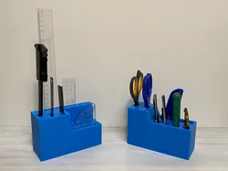 Ruler and knife storage box two-default profile (147.5x63x92mm) - Free 3D Print Model