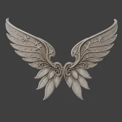 Starlight Feathered Wings Brooch