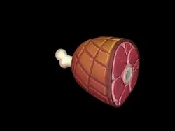 Stylized Ham Leg  - AI Low-poly 3D model