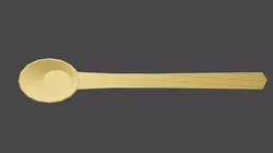 Tea Spoon in funny material looks like wood Low-poly 3D model
