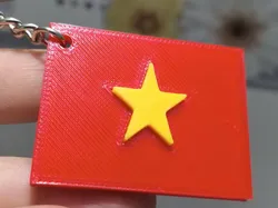 Viet Nam Flag keychain - Free 3D Print Model