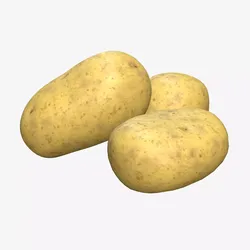 3 Potatoes Material Includes 3D model