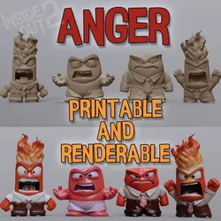 Anger from Inside Out Printable and Renderable