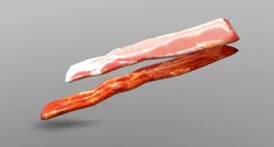 Bacon two pieces of Low-poly 3D model
