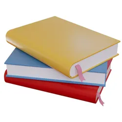 Book Stack Low-poly 3D model