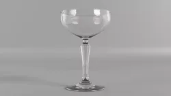 Coupe glass Low-poly 3D model