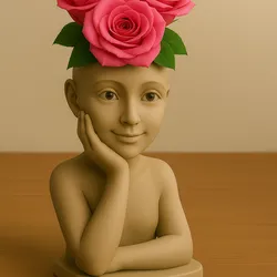 Dreaming Child Flower Vase – Whimsical 3D Printable Planter