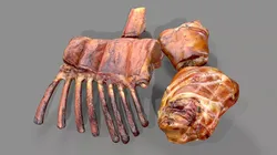 Grilled Ribs Low-poly 3D model