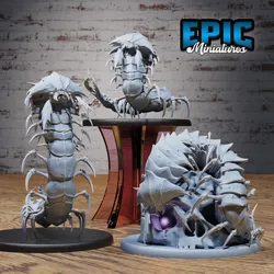Hell Crawler Centipede Set / Cave Crawler Insect / Carrion Worm / Insectoid Beast / Jungle Bug / Forest Encounter
