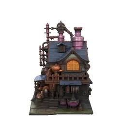 medieval steampunk house