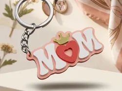 MOM Crown Keychain - Multicolor - Free 3D Print Model