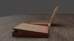 Stained Pizza Box Model Low-poly 3D model