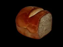 Stylized Half Bread - AI Low-poly 3D model