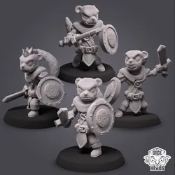 Weasel Infantry (25mm 8x variants) (pre-supported included)
