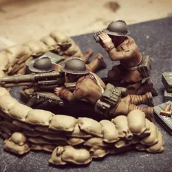 WW2 28mm SA-16 TR trench gun. (With sandbags option)