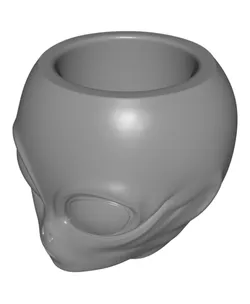 Alien Head Planter and Desk Organizer 3D Printable STL