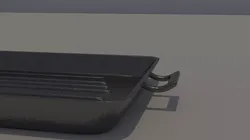 Cast iron grill pan 3D model