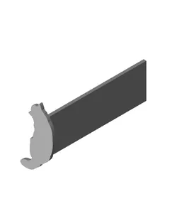 Cat Bookmark 3.stl