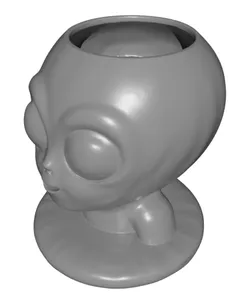 Cute Alien Head Planter - Sci-Fi Extraterrestrial Flower Pot
