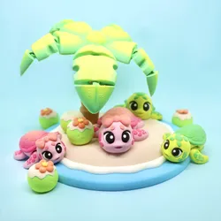 Cute Flexi Turtle & Island 🐢🏝️